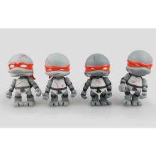 Grey Customized Teenage Action Figure Mutant PVC Ninja Turtles Toy